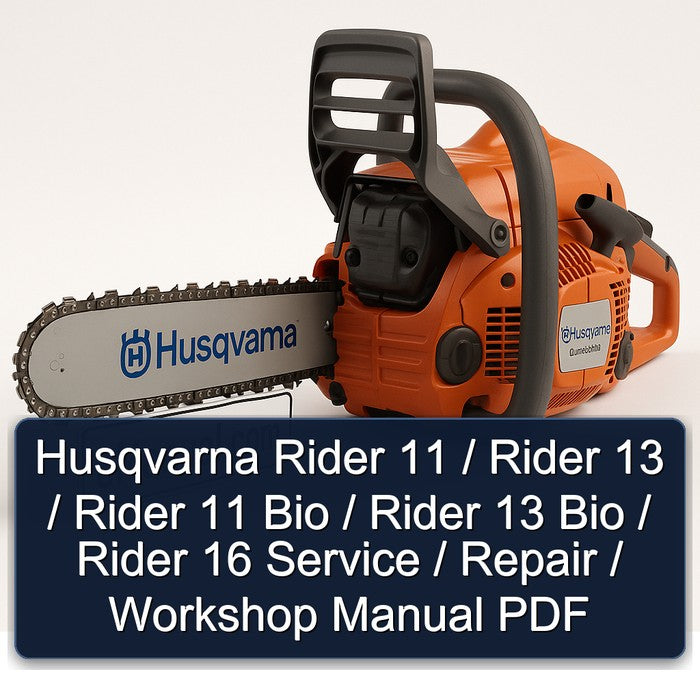 Husqvarna Rider 11 / 13 Bio 16 Service Repair Workshop Manual PDF