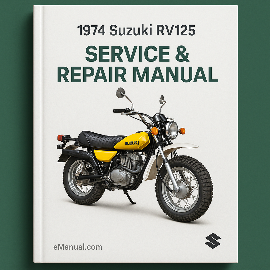 1974 Suzuki RV125 Service-Reparaturhandbuch