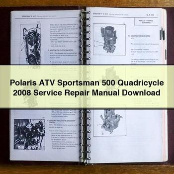 Polaris ATV Sportsman 500 Quadricycle 2008 Service Repair Manual