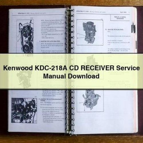 Kenwood KDC-218A CD Receiver Service Repair Workshop Manual PDF