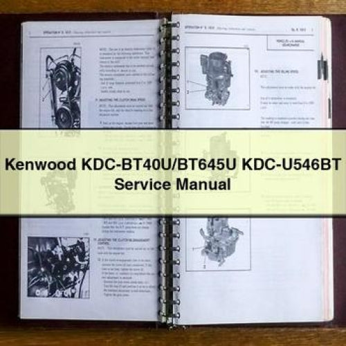 Kenwood Kdc-bt40u/bt645u Kdc-u546bt Service Repair Workshop Manual PDF