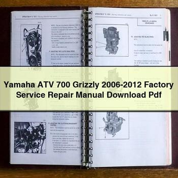 Yamaha ATV 700 Grizzly 2006-2012 Factory Service Repair Manual Pdf