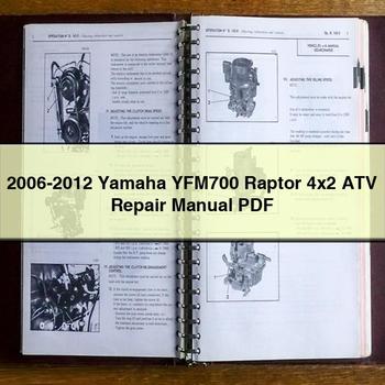 2006-2012 Yamaha YFM700 Raptor 4x2 ATV Repair Manual