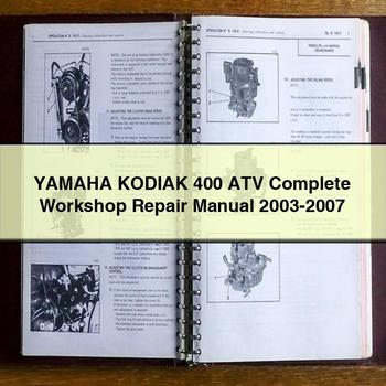 Yamaha KODIAK 400 ATV Complete Workshop Repair Manual 2003-2007