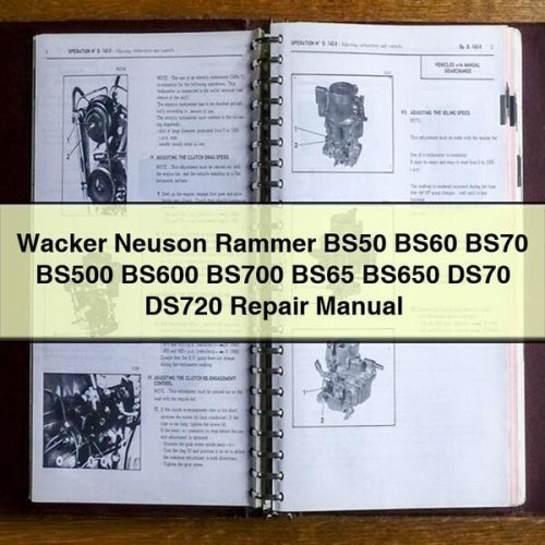Wacker Neuson Rammer BS50 BS60 BS70 BS500 BS600 BS700 BS65 BS650 DS70 DS720 Service Repair Workshop Manual PDF