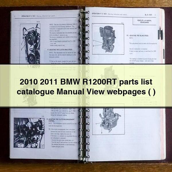 Lista de piezas del catálogo BMW R1200RT 2010 2011 Manual Ver páginas web ( )