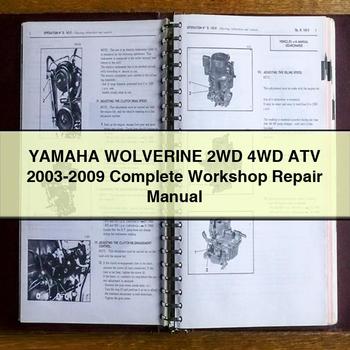 Yamaha WOLVERINE 2WD 4WD ATV 2003-2009 Complete Workshop Repair Manual