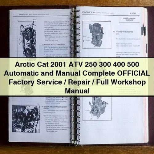 Arctic Cat 2001 ATV 250 300 400 500 Automatic and Manual Complete OFFICIAL Factory Service Repair Full Workshop Manual