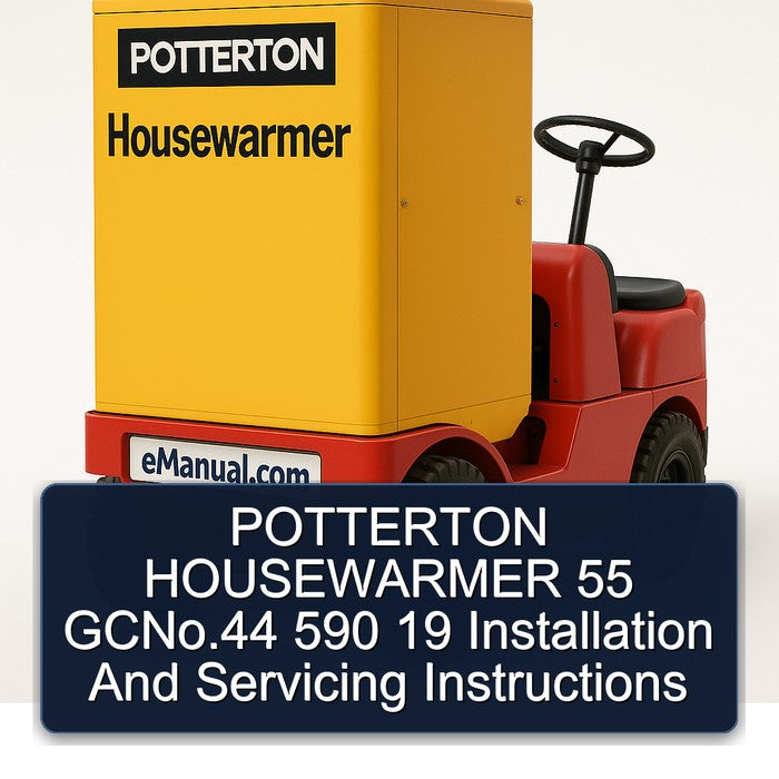 Potterton Housewarmer 55 Gcno.44 590 19 Installation Servicing Service Repair Workshop Manual PDF