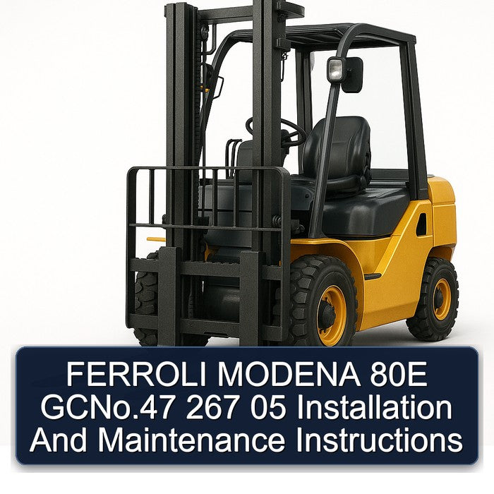 Ferroli Modena 80E Gcno.47 267 05 Installation Service Repair Workshop Manual PDF