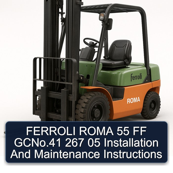 Ferroli Roma 55 FF Gcno.41 267 05 Installation Service Repair Workshop Manual PDF