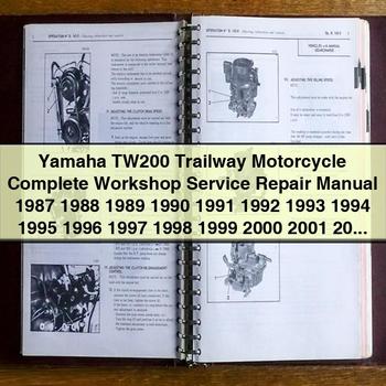 Yamaha TW200 Trailway Motorrad Komplettes Werkstatt-Service-Reparaturhandbuch 1987-2009