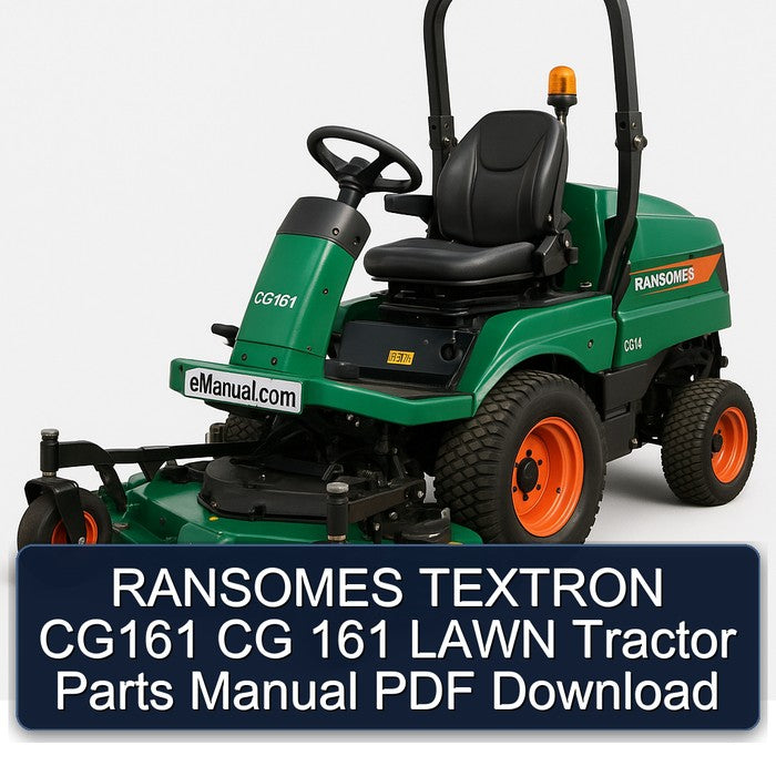 Ransomes Textron CG161 CG 161 Lawn Tractor Parts Catalog PDF