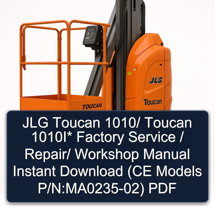 JLG Toucan 1010/ 1010i / (ce Models P/n:ma0235-02) Service Repair Workshop Manual PDF