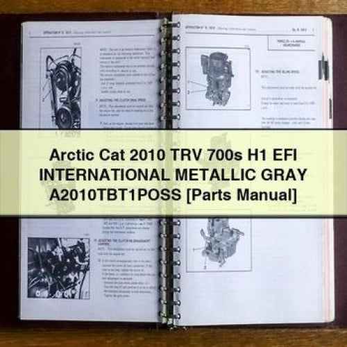 Arctic Cat 2010 TRV 700s H1 EFI INTERNATIONAL METALLIC GRAY A2010TBT1POSS Parts Manual PDF Download