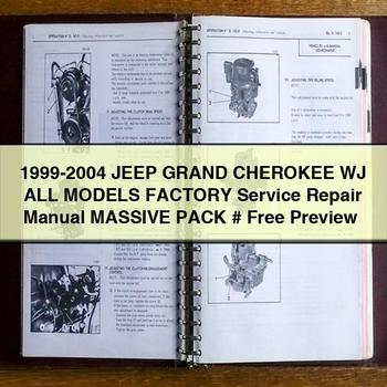 1999-2004 Jeep Grand CHEROKEE WJ Alle Modelle Werkswartungs- und Reparaturhandbuch MASSIVE PACK # Kostenlose Vorschau