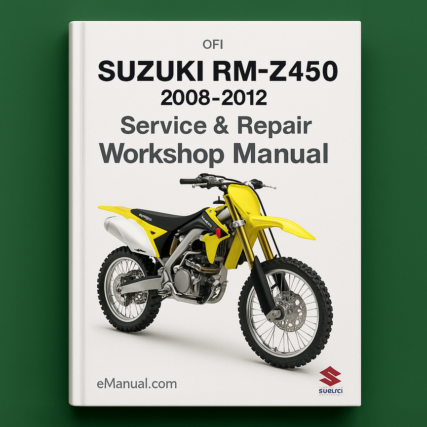 Manual de taller y reparación de Suzuki RM Z 450 RMZ450 RM Z450 2008-2012