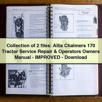 Collection of 2 files Allis Chalmers 170 Tractor Service Repair Operators Owners Manual-Improved-PDF
