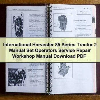 International Harvester 85 Series Tractor 2 Manual Set Operators Service Repair Workshop Manual