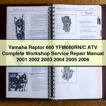 Yamaha Raptor 660 YFM660RN C ATV Complete Workshop Service Repair Manual 2001 2002 2003 2004 2005 2006