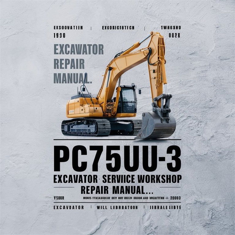 Pc75uu-3 Excavator Service Repair Workshop Manual PDF