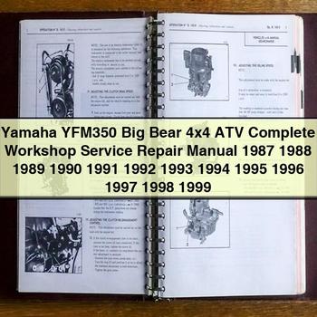 Yamaha YFM350 Big Bear 4x4 ATV Complete Workshop Service Repair Manual 1987 1988 1989 1990 1991 1992 1993 1994 1995 1996 1997 1998 1999