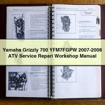 Yamaha Grizzly 700 YFM7FGPW 2007-2008 ATV Service Repari Workshop Manual