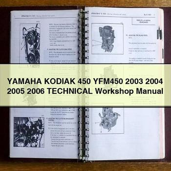 Yamaha KODIAK 450 YFM450 2003 2004 2005 2006 Technical Workshop Manual