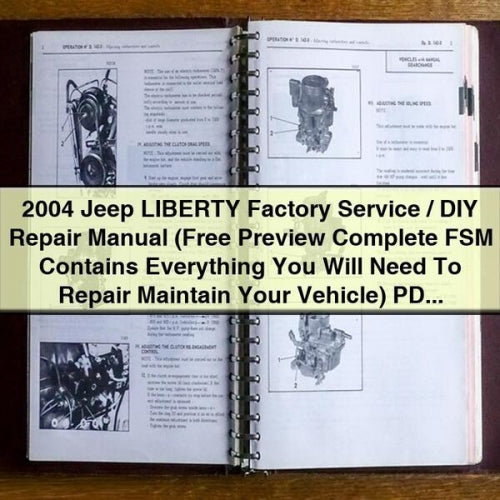 2004 Jeep J Series Liberty DIY Service Repair Workshop Manual PDF
