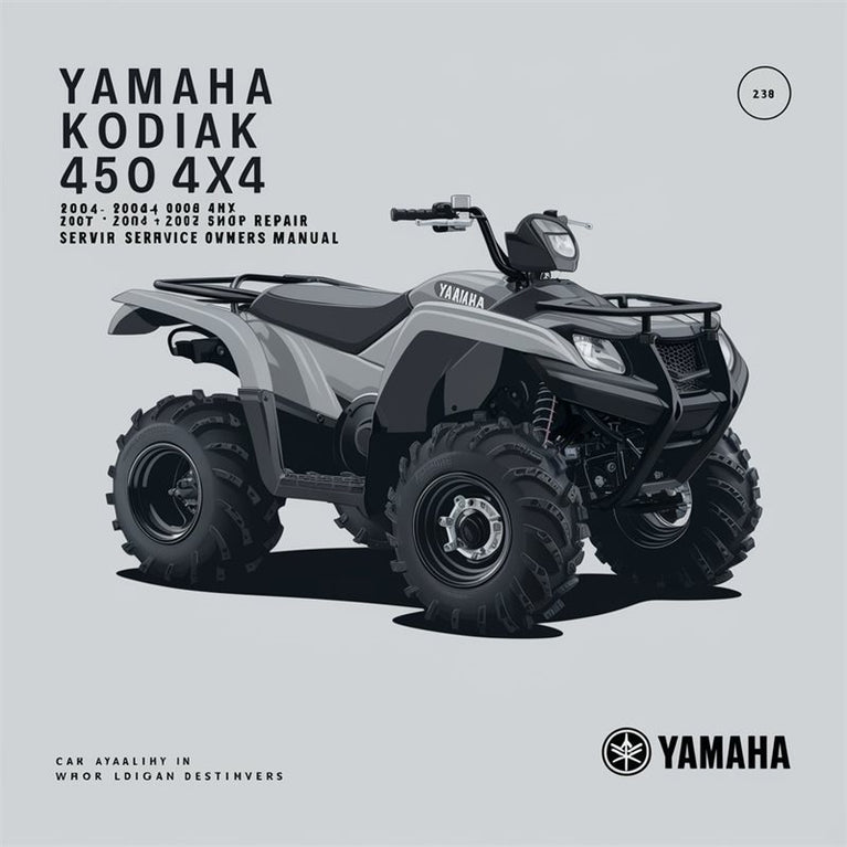 2004-2007 Yamaha Kodiak 450 4x4 YFM450 ATV Shop Owners Owner's Manual PDF