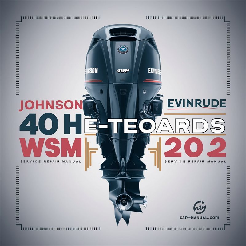 2012 Johnson Evinrude 40 HP E-TEC Outboards WSM Service Repair Workshop Manual PDF