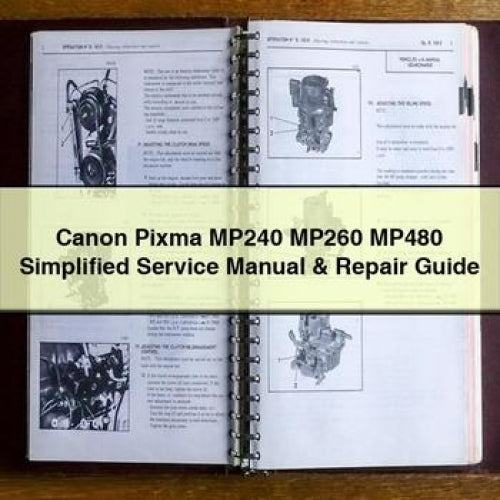 Canon Pixma MP240 MP260 MP480 Simplified Service Repair Workshop Manual PDF