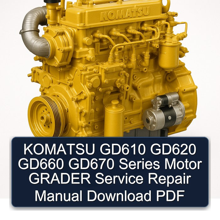 Komatsu 105 GD610 GD620 GD660 GD670 Series Motor Grader Service Repair Workshop Manual PDF