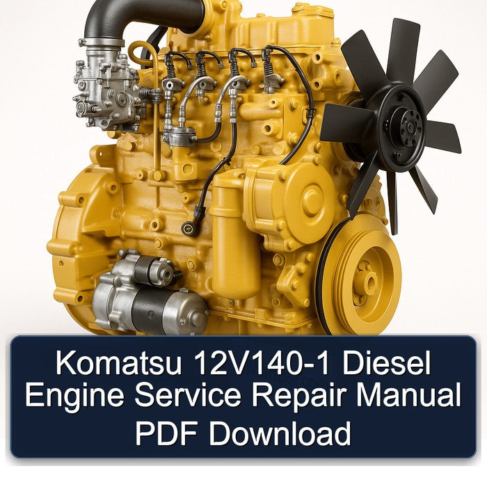 Komatsu Series Manuals 12v140-1 Diesel Engine Service Repair Workshop Manual PDF