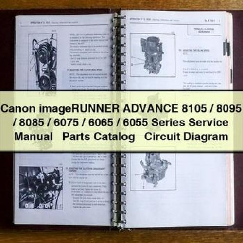 Canon Imagerunner Advance 8105 / 8095 8085 6075 6065 6055 Series Parts Catalog PDF