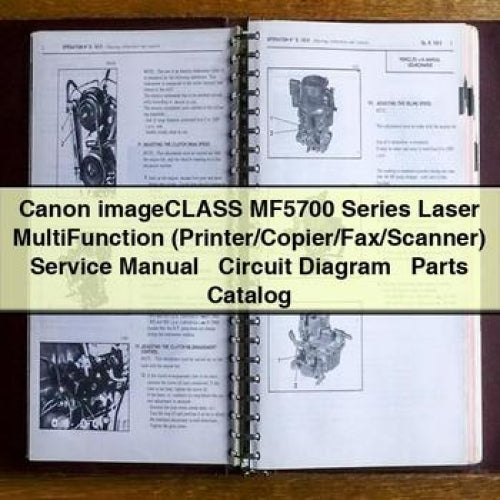Canon Imageclass MF5700 Series Laser Multifunction Printer/copier/fax/scanner Parts Catalog PDF