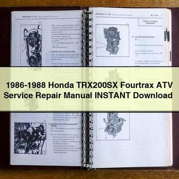 1986-1988 Honda TRX200SX Fourtrax ATV Service Repair Manual