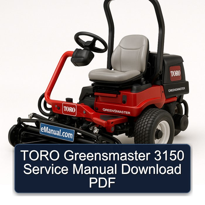 Toro Greensmaster 3150 Service Repair Workshop Manual PDF