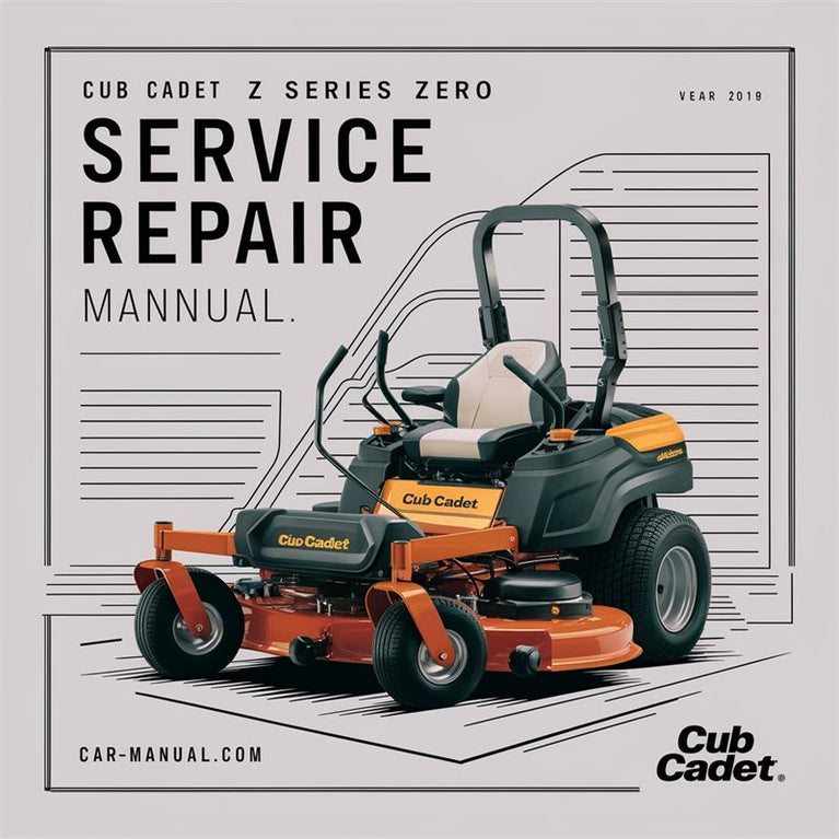 Cub Cadet Z Series Zero Turn Service Repair Workshop Manual PDF