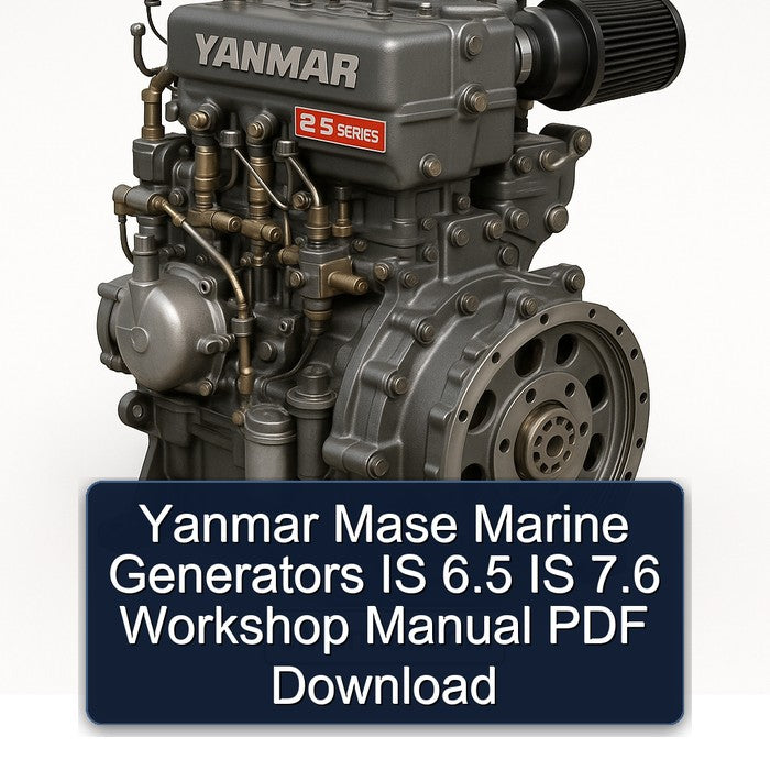 Isuzu Marine Yanmar Mase Generators IS 6.5 7.6 Service Repair Workshop Manual PDF
