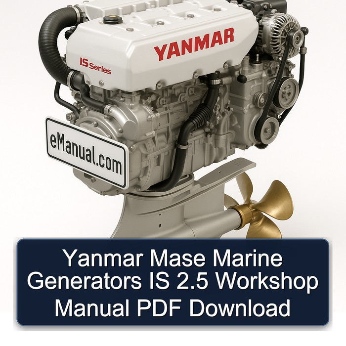 Yanmar Mase Marine Generators IS 2.5 Service Repair Workshop Manual PDF