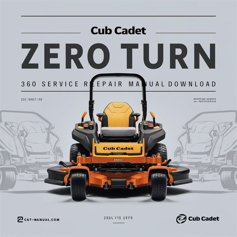 Cub Cadet Z Series Zero Turn 360 Service Repair Workshop Manual PDF