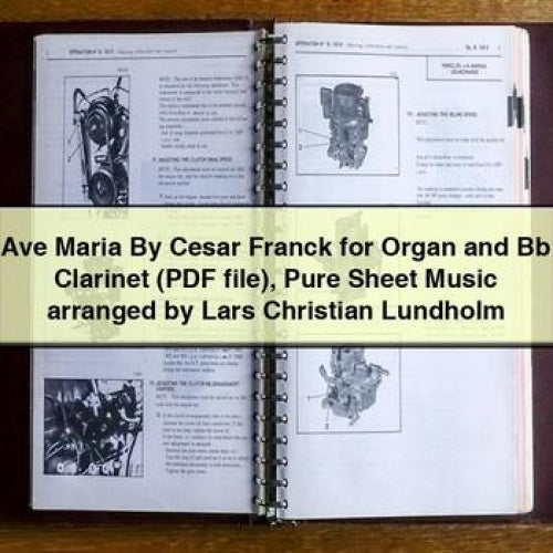 Ave Maria By Cesar Franck for Organ and Bb Clarinet (PDF file) Pure Sheet Music arranged by Lars Christian Lundholm
