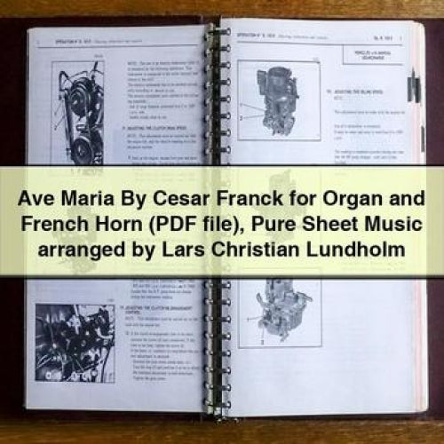 Ave Maria By Cesar Franck for Organ and French Horn (PDF file) Pure Sheet Music arranged by Lars Christian Lundholm