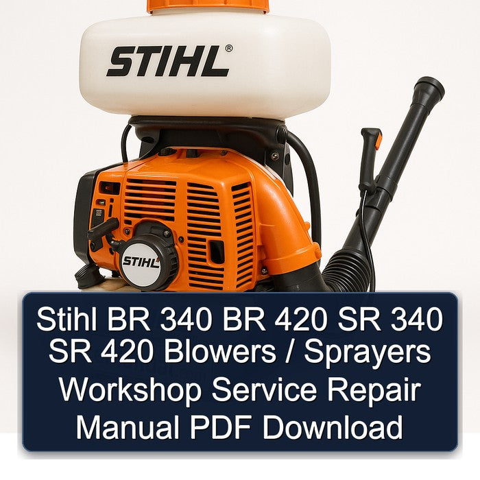 Stihl BR 340 420 SR Blowers / Sprayers Service Repair Workshop Manual PDF