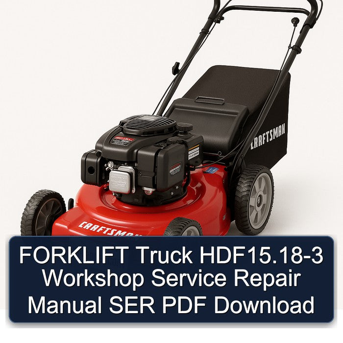 Forklift Truck Hdf15.18-3 SER Service Repair Workshop Manual PDF