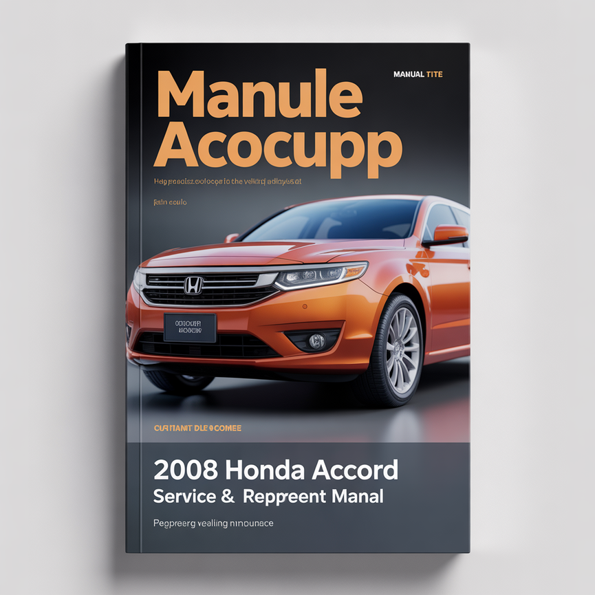 2008 Honda Accord Service- und Reparaturhandbuch