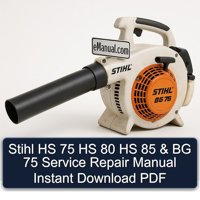 Stihl HS 75 80 85 BG Service Repair Workshop Manual PDF