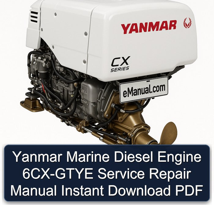 Yanmar Marine Diesel Engine 6CX-GTYE Service Repair Workshop Manual PDF
