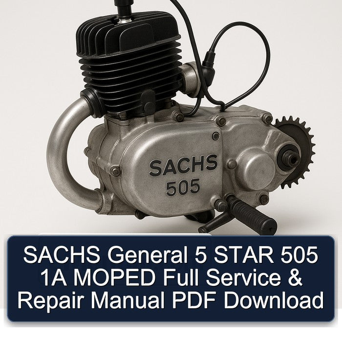 Sachs 505 General 5 Star 1A Moped Service Repair Workshop Manual PDF
